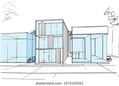 Desenhando linhas arquitetônicas exteriores e interiores. , Montagem gráfica em arquitetura e trabalhos de design de interiores. , Desenhe ideias para designs de interiores ou exteriores.