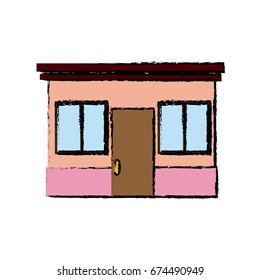 drawing facade door windows glass exterior