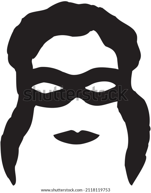 iThyx иконка для рисунка 90х годов, графический символ суровой таинственной женщины.