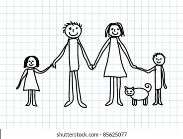 Drawing of family