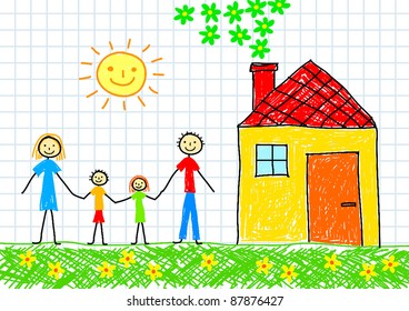 Drawing of family
