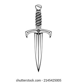 Drawing Fantasy Dagger Knights Short Blade Stock Vector (Royalty Free ...