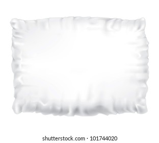 Drawing of a feather pillow on a white background