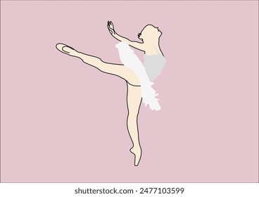 drawing of a female ballet dancer 