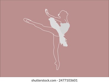 drawing of a female ballet dancer 