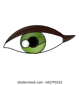 drawing female eye vision optic cartoon