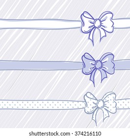 drawing festive bow
