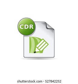 Drawing file format icon in color. Illustration painting vector