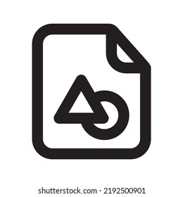 Icono de archivos de dibujo con estilo de esquema
