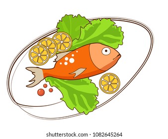 drawing fish menu