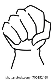 Drawing of a fist
