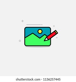 Drawing Flat Icon Design
