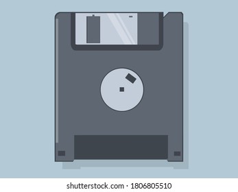 Drawing of floppy disk, which is a low capacity storage device	
