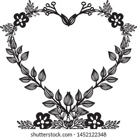 Drawing floral frame, for design of invitation card, greeting card. Vector