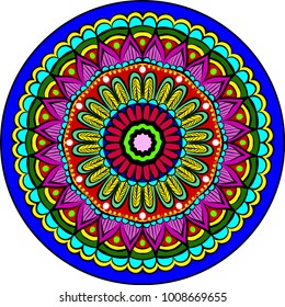 Drawing of a floral mandala