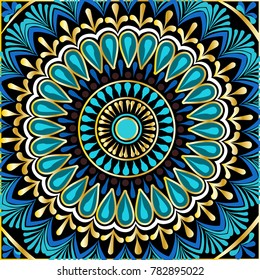 Drawing of a floral mandala