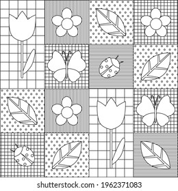 Drawing flower cartoon vector illustration. isolated background