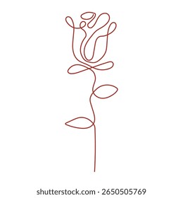 A drawing of a flower with a line drawing of a single flower
