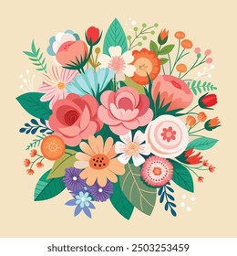 a drawing of flowers with the words  spring  on it.