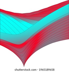 A partir de franjas de colores que fluyen. abstracción. vector