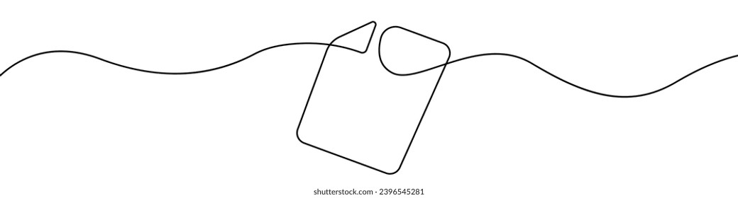 Drawing of a folder with one continuous line vector. Outline documents background icon. Saving securities vector icon. Vector illustration.