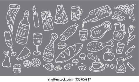 drawing food