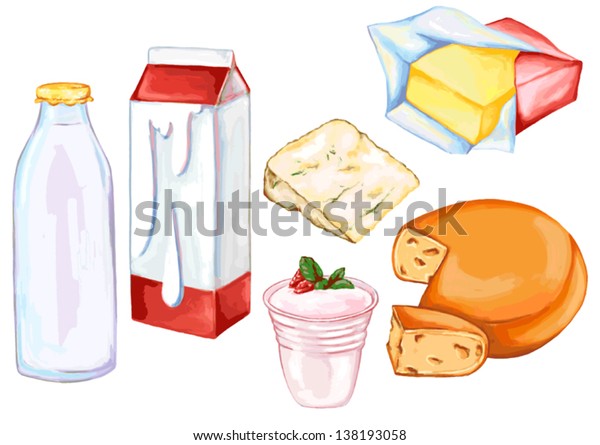 Drawing Food Nutrition Diet Animal Foodstuff Stock Vector (Royalty Free ...