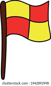 Drawing of a football flag