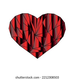 dibujar en forma de corazón poligonal.