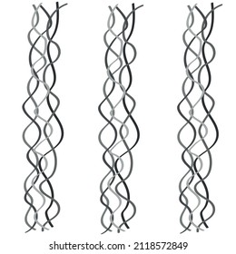 drawing in the form of wavy lines on a transparent background.