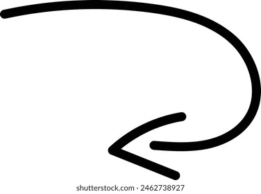 A drawing of four arrows pointing in different directions - stock vector