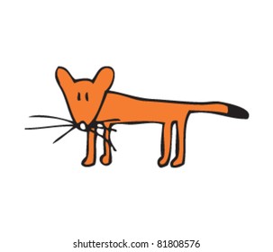 Drawing of a fox