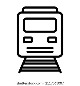 drawing of the front of the train in line style