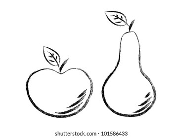 Drawing of fruits