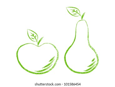Drawing of fruits