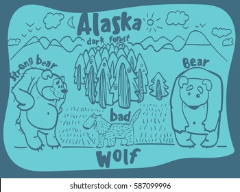 drawing funny animal Alaska