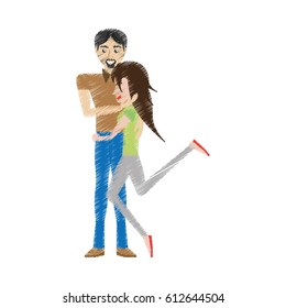 drawing funny couple romantic
