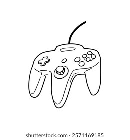 A drawing of a game controller