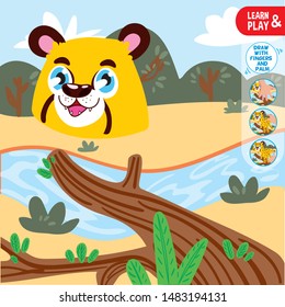 Vector de plantillas impresables de tutoriales de juego de dibujo