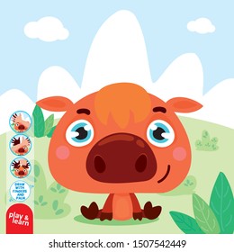 Drawing Game Tutorial Funny Pig Printable Template