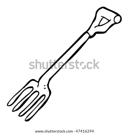 Drawing Garden Fork Stock Vector Royalty Free 47416294 Shutterstock
