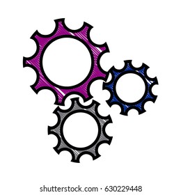 drawing gear teamwork wheel mechanism power