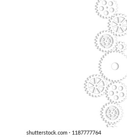 Drawing gears on a white background, vector illustration clip-art
