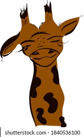 
drawing giraffe on a white background
