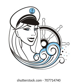 drawing girl captain