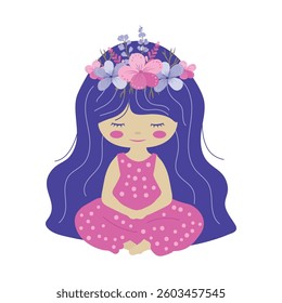 drawing girl vector illustrations on the white background