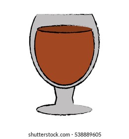 drawing glass cocktail drink design style