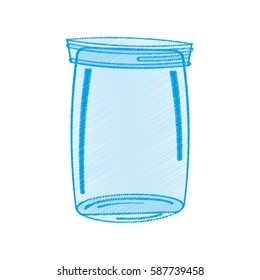 drawing glass jar icon vector illustration eps 10