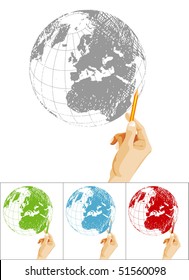 drawing  the globe