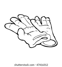 drawing of gloves